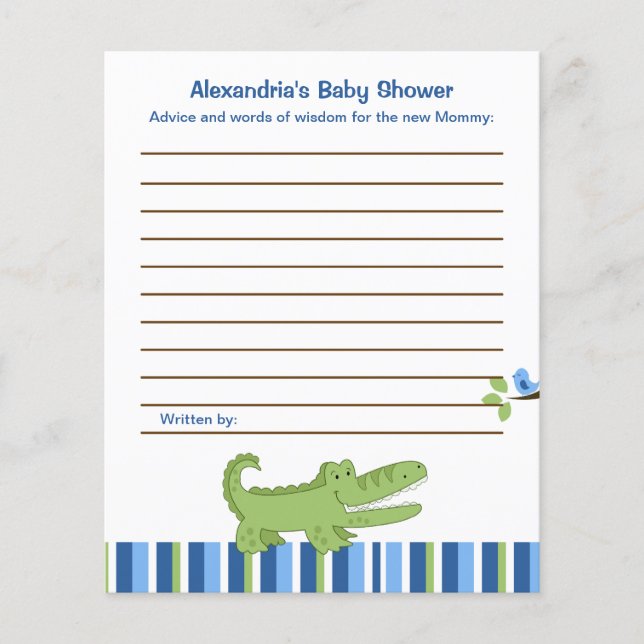 Alligator Anpassningsbar Flyer Baby Shower Adapter (Framsida)
