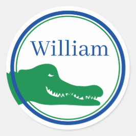 Alligator Anpassningsbar Sticker Runt Klistermärke