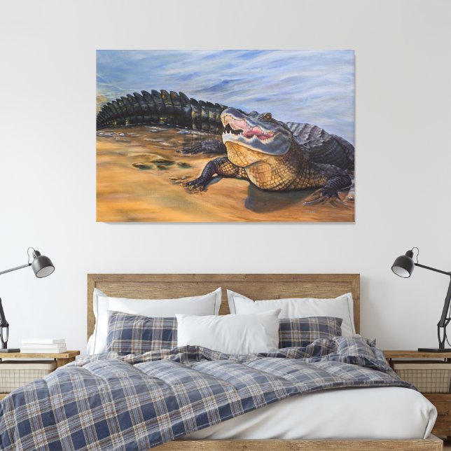 Alligator. Ansikte till Ansikte Canvastryck (Insitu (sovrum))