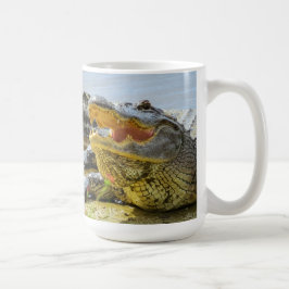Alligator. Ansikte till ansikte Kaffemugg