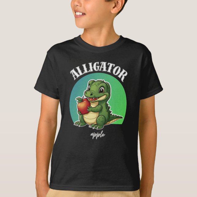 Alligator Apple Cute T Shirt (Framsida)