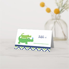 Alligator Baby Shower eller Birthday Place Cards Placeringskort