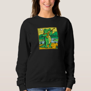 Alligator Banjo Spelare Krokodil Gitarr Musik Kill T Shirt