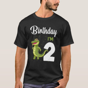 Alligator Birthday 2 Year Old Rabbit Kids Girls B T Shirt