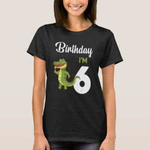 Alligator Birthday 6 Year Old Rabbit Kids Girls B T Shirt