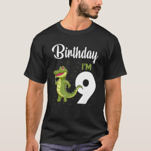 Alligator Birthday 9 Year Old Rabbit Kids Girls B T Shirt