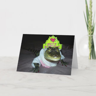 Alligator Birthday Card Kort