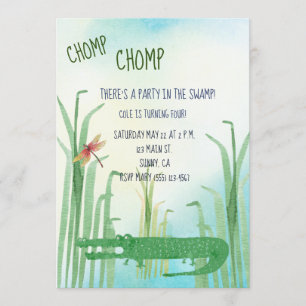 Alligator Birthday-inbjudan Inbjudningar