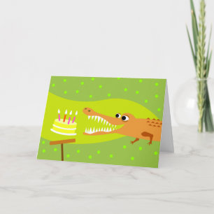 Alligator Birthday Kort