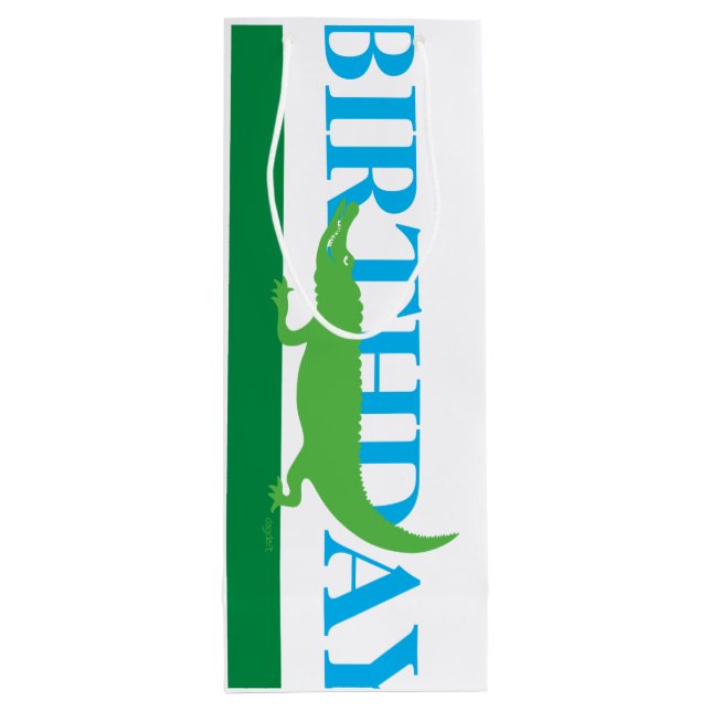 Alligator Birthday Vin Bag (Baksidan)