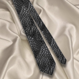 Alligator Black Faux Leather ・ Dubbla Side Slips