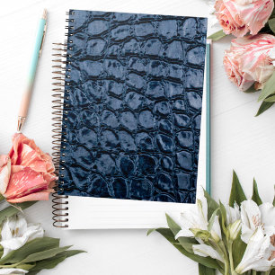 Alligator Blue Faux Leather Anteckningsbok