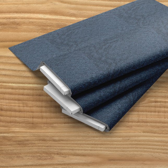 Alligator Blue Faux Leather Tyg (Skapare uppladdad)