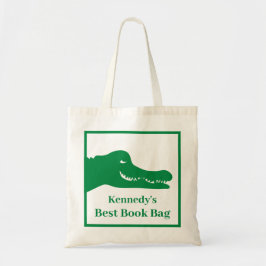 Alligator Bok Tote Bag Tygkasse