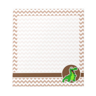 Alligator; Brown Chevron Anteckningsblock