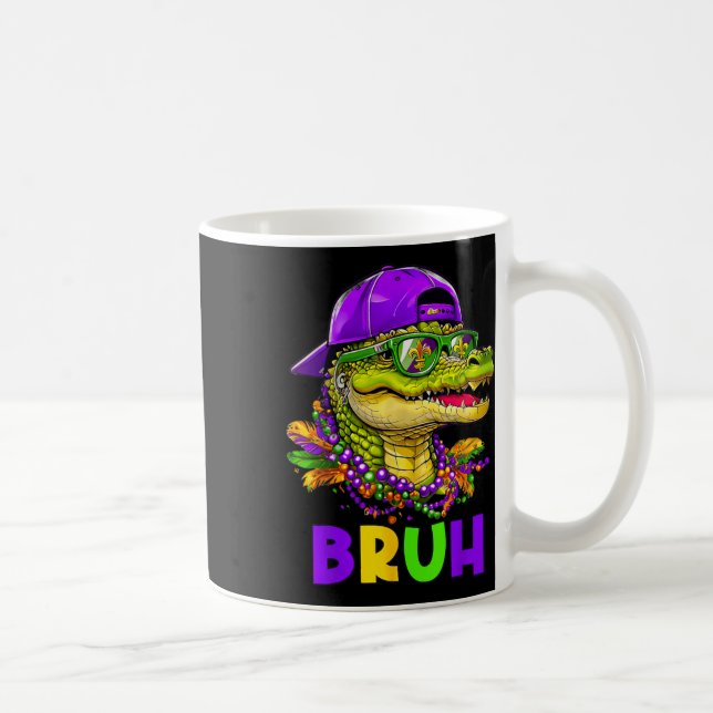 Alligator Bruh Mardi Gras-kostym Karneval Tonåring Kaffemugg (Höger)