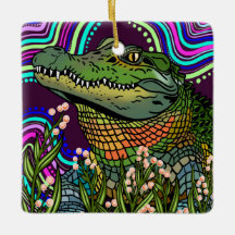 Alligator Ceramic Ornament