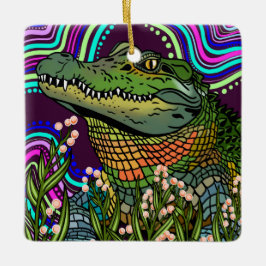 Alligator Ceramic Ornament