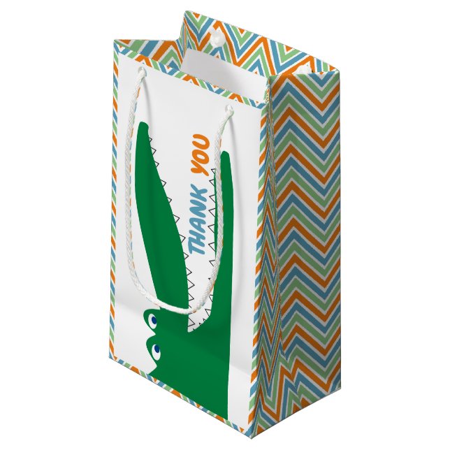 Alligator Chomp, Chevron Tack Favor Bag (Framsidan Vinklad)