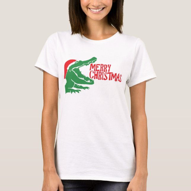 Alligator christmas T-Shirt (Framsida)