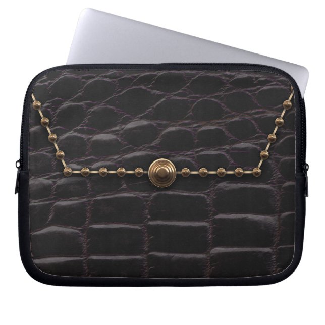 Alligator Clutch Bag Laptop Fodral (Framsidan)