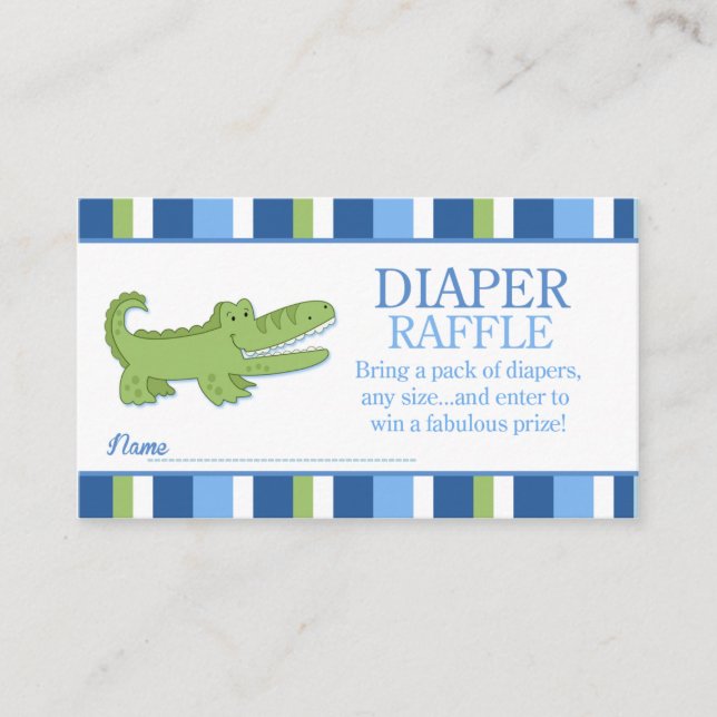 Alligator/Crocodile Baby Shower Raffle Tilläggskort (Framsida)