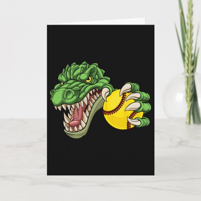 Alligator Crocodile Dinosaur Softll Character  Kort (Framsida)