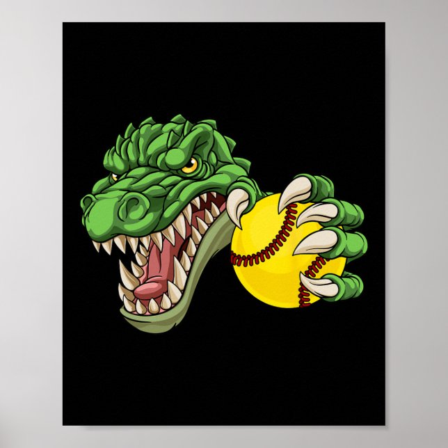 Alligator Crocodile Dinosaur Softll Character  Poster (Framsidan)