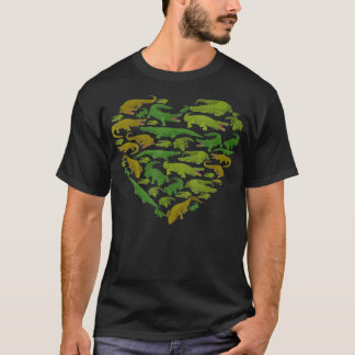 Alligator Crocodile Gator animal lover heart men w T Shirt