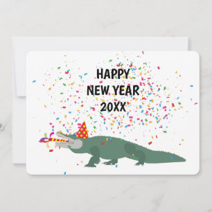 Alligator Crokodile - Animals Gott nytt år Julkort