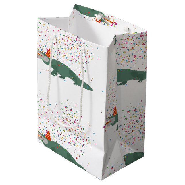 Alligator Crokodile - Djur med Party (Framsidan Vinklad)