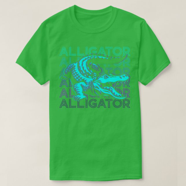 Alligator Crokodile Gator Retro Alligator Gift T Shirt (Design framsida)