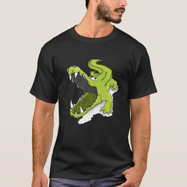 Alligator Crokodile Halloween Costume T Shirt (Framsida)