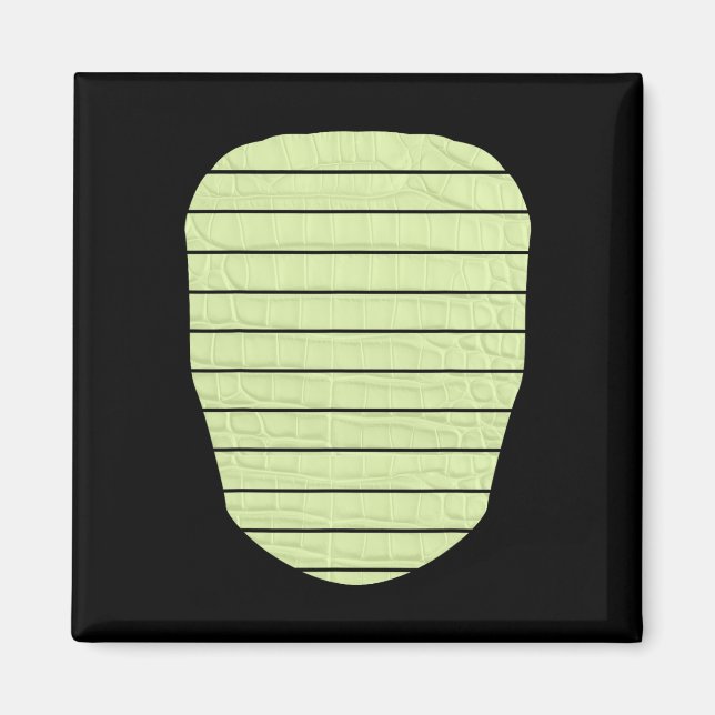 Alligator Crokodile Lizard Dinosaur Belly Hallowee Magnet (Framsidan)