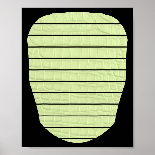 Alligator Crokodile Lizard Dinosaur Belly Hallowee Poster (Framsidan)