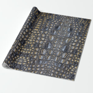 Alligator Crokodile Reptile Mönster Skin Presentpapper