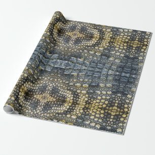 Alligator Crokodile Reptile Mönster Skin Presentpapper