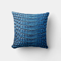 Alligator Crokodile Skin Faux Navy Blue Leather