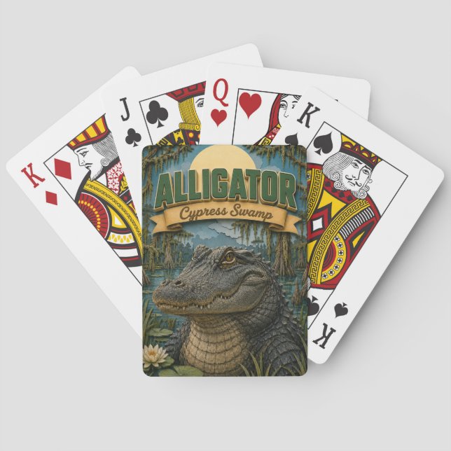 Alligator Cypress Sumpmark POPCUT Casinokort (Baksidan)
