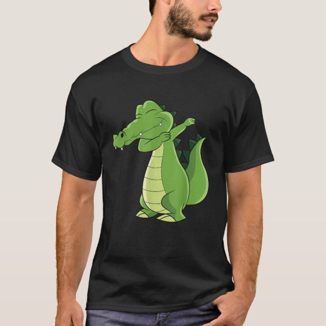 Alligator Dabbing Crokodile Dabbing Alligator T Shirt (Framsida)