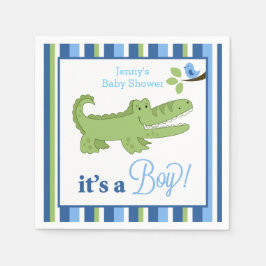 Alligator Det är en Boy Anpassningsbar Napkin Pappersservett