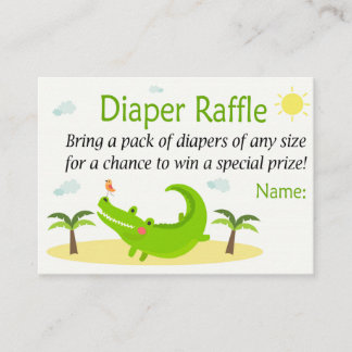 Alligator Diaper Raffle Biljett