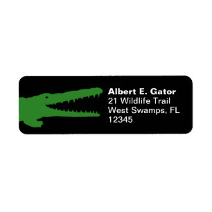 Alligator- eller krokodilReturetiketter Returadress Etikett