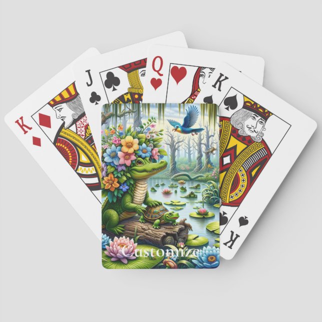 Alligator Fantasy Swamp Thunder_Cove Casinokort (Baksidan)