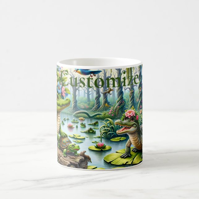 Alligator Fantasy Swamp Thunder_Cove Kaffemugg (Center)