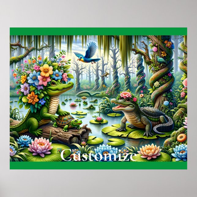 Alligator Fantasy Swamp Thunder_Cove Poster (Framsidan)