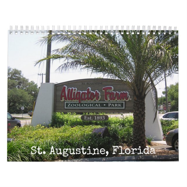Alligator Farm i S:t Augustine Wall Calendar Kalender (Omslag)