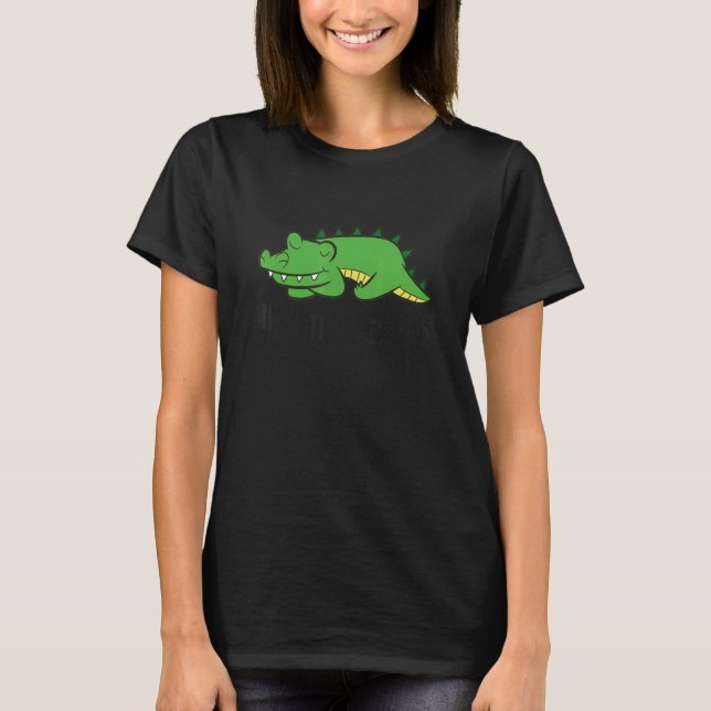 Alligator Favorite Sleep  Alligator Pajama T Shirt (Framsida)