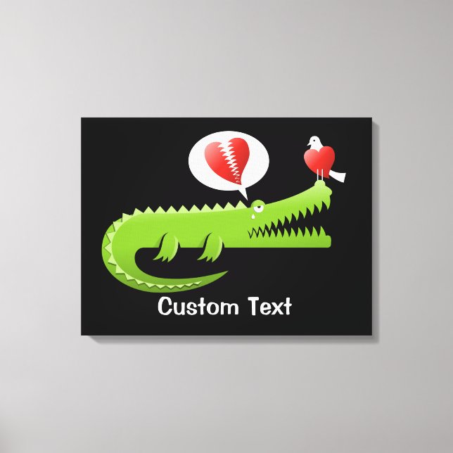 Alligator Förälskad Canvastryck (Framsida)