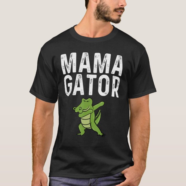 Alligator-formgivning för Mamma Women Reptile Gato T Shirt (Framsida)